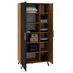 Шкаф двухдверный с 2-мя отделами с полками Stone Effect варинант исполнения - 4 | Loft Concept в Уфе