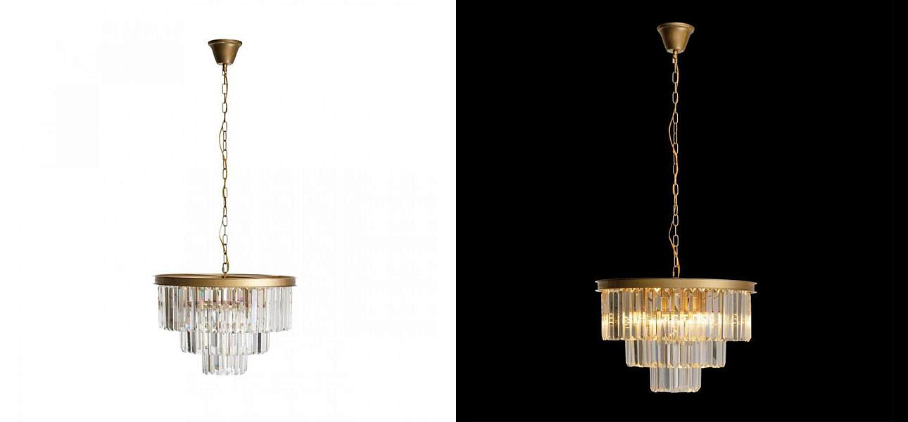Круглая Люстра RH 1920s Odeon GOLD iron Three Layers Прозрачное Стекло диаметр 50 см Круглая Люстра RH 1920s Odeon GOLD iron Three Layers Прозрачное Стекло диаметр 50 см - Loft-Concept в Уфе