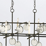 Люстра подвесная с 8-ю лампами и стеклянными круглыми подвесками Currey & Company варинант исполнения - 6 | Loft Concept в Уфе