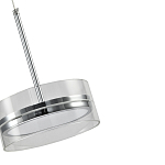 Подвесной светильник с прозрачным плафоном цилиндрической формы из акрила и стекла с пультом для регулировки света Glass Lamp Chromium варинант исполнения - 1 | Loft Concept в Уфе