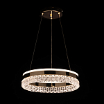 Люстра в виде кольца золотого цвета с прозрачными вставками Radiant Rail варинант исполнения - 3 | Loft Concept в Уфе