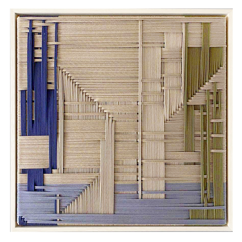 Аксессуар Геометрическая абстракция Figurative Beige Wall Hangings Синий Бежевый в Уфе | Loft Concept 