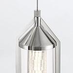 Подвесной светильник хромированного цвета с прозрачным цилиндрическим стеклянным плафоном Eurofase варинант исполнения - 5 | Loft Concept в Уфе