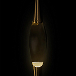 Подвесной светильник с хрустальным плафоном и бронзовым основанием Renee Glass Drops  варинант исполнения - 5 | Loft Concept в Уфе