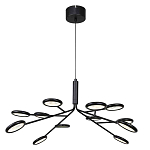 Люстра черного цвета с 12-ю круглыми плафонами Bendik Lighting варинант исполнения - 1 | Loft Concept в Уфе