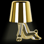 Настольная лампа фигурная золотого цвета с гладким абажуром Высота 17 см Sophia варинант исполнения - 5 | Loft Concept в Уфе