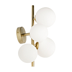 Бра с золотым основанием и 5-ю белыми шарообразными плафонами Bubble варинант исполнения - 2 | Loft Concept в Уфе