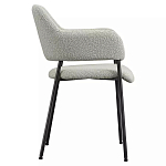 Стул мягкий с подлокотниками Chair Gray Upholstery Boucle варинант исполнения - 2 | Loft Concept в Уфе