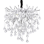 Люстра с хрустальными подвесками капли серебро Droplet Silver Chandelier 5 варинант исполнения - 1 | Loft Concept в Уфе