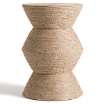 Приставной стол с отделкой из джута Juti D30 см варинант исполнения - 2 | Loft Concept в Уфе