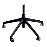 Стул с мягкой бежевой обивкой из велюра и подъемно-поворотным механизмом на черных колесиках Harper Beige варинант исполнения - 4 | Loft Concept в Уфе