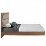 Кровать двуспальная с высоким изголовьем из дерева и подушек из экокожи Modern Look варинант исполнения - 2 | Loft Concept в Уфе