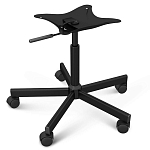 Стул с мягкой черной обивкой из велюра и подъемно-поворотным механизмом на колесиках Harper Black варинант исполнения - 4 | Loft Concept в Уфе