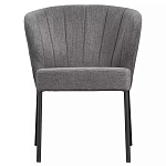 Стул серый с широкой закругленной спинкой Chair Gray Attractive варинант исполнения - 1 | Loft Concept в Уфе