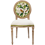 Стул бежевый из натурального бука с изображением птицы в саду Blooming Colored Birds варинант исполнения - 1 | Loft Concept в Уфе