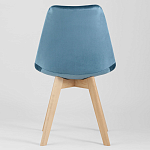 Стул с мягким велюровым сиденьем Arvika Blue варинант исполнения - 4 | Loft Concept в Уфе