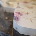 Шкатулка из эпоксидной смолы с цветами белая Epoxy Resin Square Box White варинант исполнения - 6 | Loft Concept в Уфе