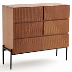 Комод с геометрическим рисунком на ящиках Anders Dark Wood варинант исполнения - 1 | Loft Concept в Уфе