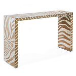 Консоль Дизайнерская Kenya Console ZEBRA Bone Inlay Beige варинант исполнения - 3 | Loft Concept в Уфе