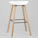 Барный стул на ножках из натурального дерева Boras White варинант исполнения - 5 | Loft Concept в Уфе