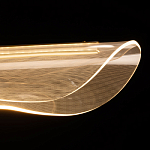 Люстра линейная с прозрачным волнообразным плафоном Wave Line варинант исполнения - 7 | Loft Concept в Уфе