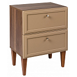 Тумба прикроватная бежевая из массива бука с 2-мя ящиками Wenge Light варинант исполнения - 1 | Loft Concept в Уфе