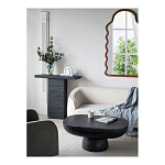 Столик кофейный черного цвета с овальной столешницей и круглым основанием Black Dalmen Table варинант исполнения - 4 | Loft Concept в Уфе