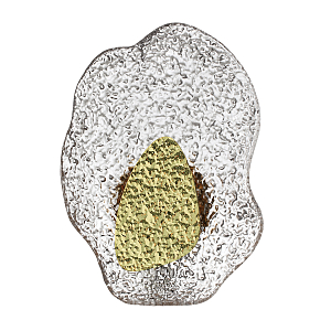 Бра с рельефным волнообразным стеклянным плафоном и вставкой из мрамора Liquid Stone