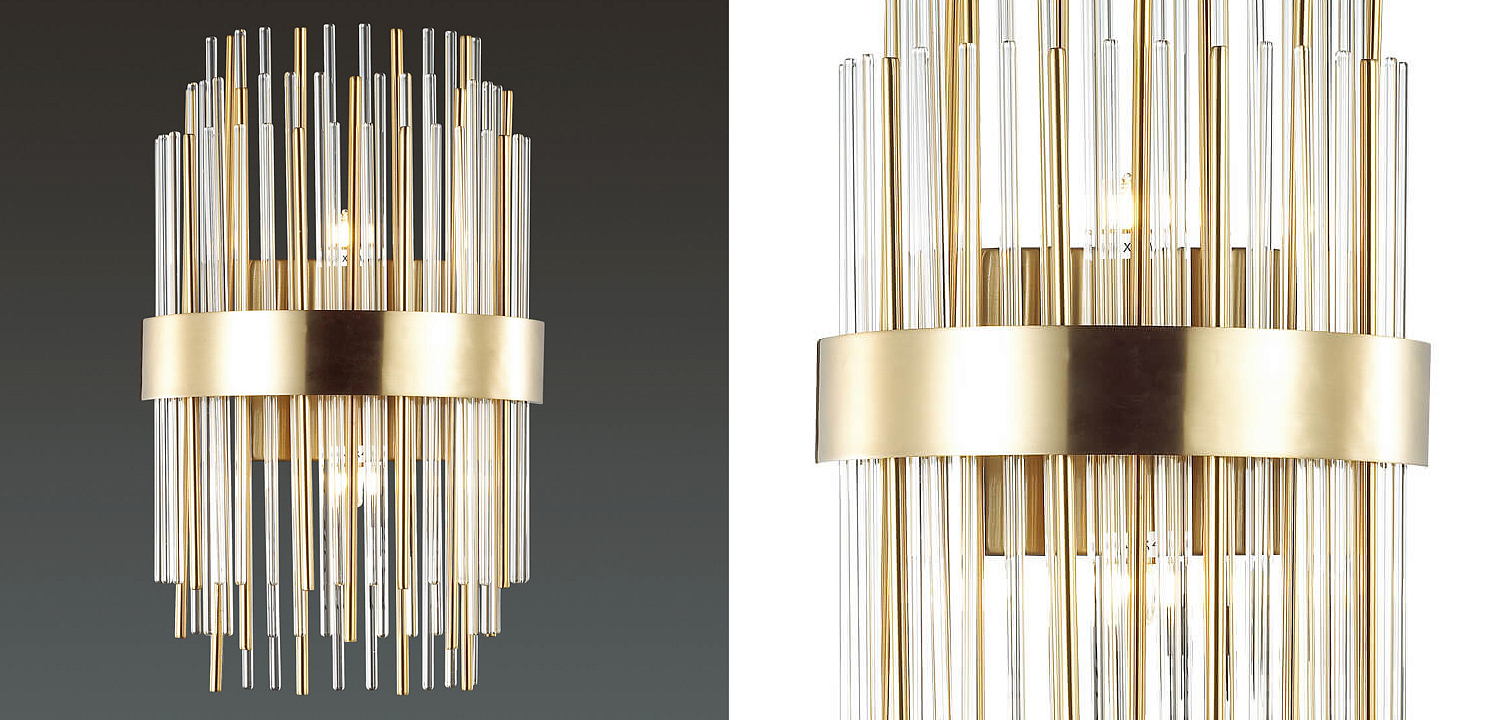 Бра Glass Stripes In The Belt Sconce Бра Glass Stripes In The Belt Sconce - Loft-Concept в Уфе