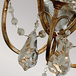  Бра в классическом стиле с 3-мя лампами в виде свеч на овальном зеркальном основании с хрустальными подвесками и подсвечниками Feiss варинант исполнения - 2 | Loft Concept в Уфе