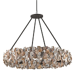 Люстра круглая с абажуром из устричных раковин Sea Ravens варинант исполнения - 2 | Loft Concept в Уфе