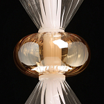 Подвесной светильник с вертикальной композицией из прозрачных и янтарных стеклянных шаров и ромбов Gabriel Scott Luna варинант исполнения - 17 | Loft Concept в Уфе