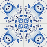 Плитка с узором Котики варинант исполнения - 1 | Loft Concept в Уфе