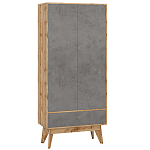 Шкаф с фасадом цвета серый бетон Grace of Furniture варинант исполнения - 1 | Loft Concept в Уфе