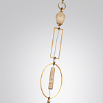 Подвесной светильник с плоским прозрачным плафоном и декоративной вставкой из текстурного камня Tectona  варинант исполнения - 7 | Loft Concept в Уфе