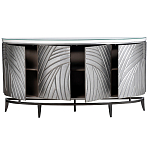 Комод фактурный серебристый с дверцами Silver Chest of Drawers варинант исполнения - 2 | Loft Concept в Уфе