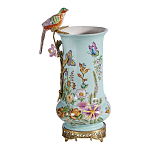 Ваза с птичкой из фарфора с бронзовыми элементами Garden of Eden варинант исполнения - 5 | Loft Concept в Уфе