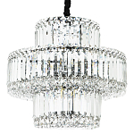 Круглая люстра с хрустальным декором Harmonica Crystal Round Chrome Chandelier варинант исполнения - 1 | Loft Concept в Уфе