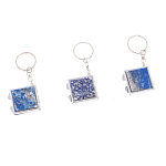 Зеркало брелок складное двухстороннее из натурального камня Лазурит Stone Mirrors варинант исполнения - 8 | Loft Concept в Уфе