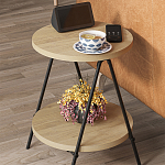 Стол приставной с 2-мя круглыми столешницами из дерева ESSEL OAK варинант исполнения - 4 | Loft Concept в Уфе