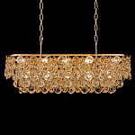 Люстра овальная каскадная с подвесками в форме колец Galaxy of Light варинант исполнения - 2 | Loft Concept в Уфе