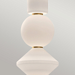 Подвесной светильник белого цвета с тремя геометрическими плафонами Alora Mood варинант исполнения - 9 | Loft Concept в Уфе