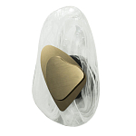 Бра овальное из стекла с золотым элементом Flow Texture  варинант исполнения - 2 | Loft Concept в Уфе