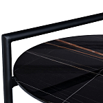 Стол журнальный круглый черный с полкой Inherence варинант исполнения - 2 | Loft Concept в Уфе