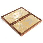 Нарды настольные из натурального камня лазурит и долерит Backgammon from Stone варинант исполнения - 7 | Loft Concept в Уфе