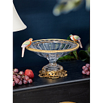 Чаша стеклянная с фигурками разноцветных попугаев на ободке 41 Eden Garden варинант исполнения - 2 | Loft Concept в Уфе