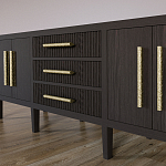 Большая VT-тумба Primo шпон темный орех варинант исполнения - 4 | Loft Concept в Уфе