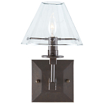 Бра с прозрачным стеклянным абажуром в форме конуса Bartolomeo Bronze варинант исполнения - 2 | Loft Concept в Уфе