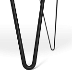 Стол журнальный с круглой столешницей из стекла на 3-х черных ножках Beige Marble варинант исполнения - 6 | Loft Concept в Уфе