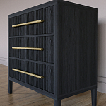 Комод Primo с 3 выдвижными ящиками Черный дуб варинант исполнения - 2 | Loft Concept в Уфе